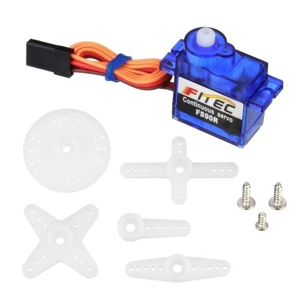 2 Pack FS90R Continuous Rotation Servo, Mini Size, 9g Weight, 32.6mm x 12.5mm...