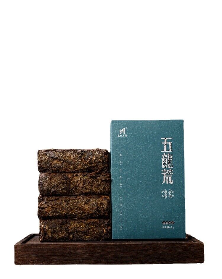 1kg Anhua black tea hand-built por brick original golden Tianti Fu brick tea