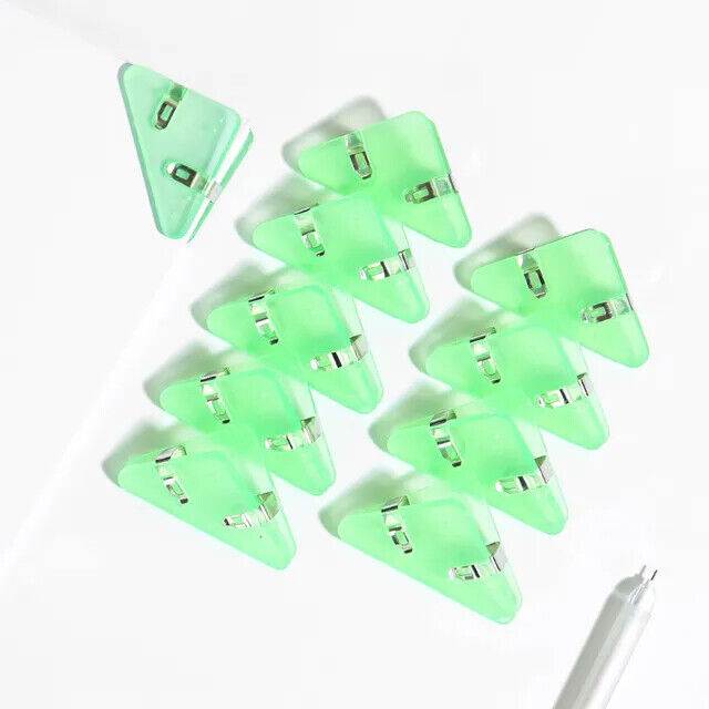 10 PCS Triangle Paper Clips Durable Paper Clamps Protect Book Corner for Student