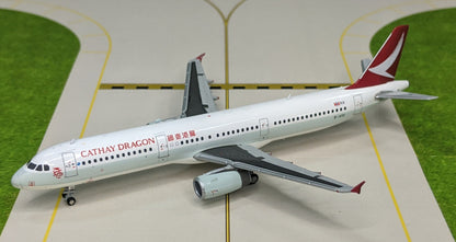 1:400 JC Wings CATHAY DRAGON AIRBUS A321 Passenger Airplane Diecast Plane Model