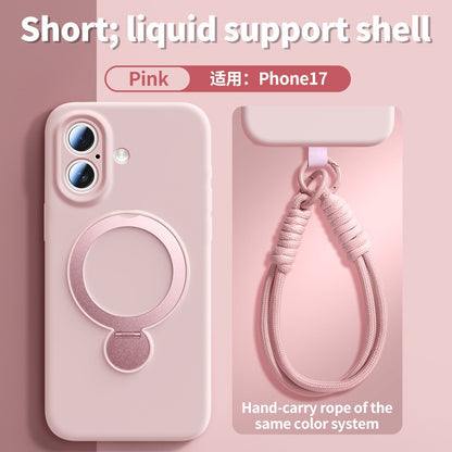 360° Rotation Bracket Holder Clear Back Cover Case for iPhone17pro max/16/15/14