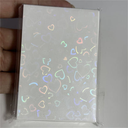 Photo Cards Protective Case 50Pcs Glittery Stars Toploader Bag Sleeves 6.1x9.1cm
