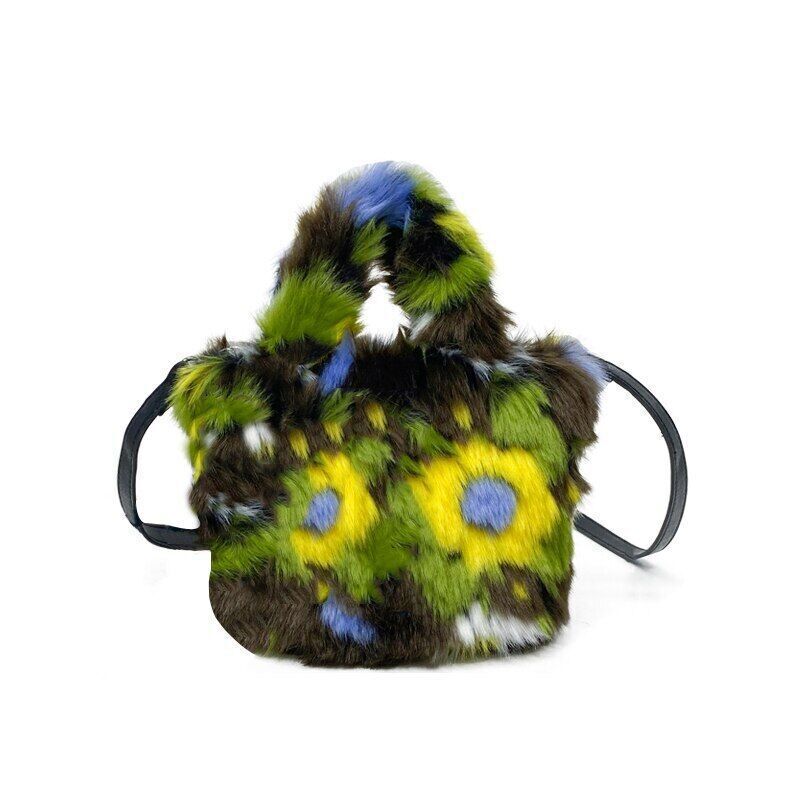 Bag Women Handbags Winter Shoulder Bags Floral Printing Large Capacity Tote Bag
