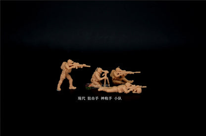 Modern Sniper sharpshooter Team 4-person 1/72 1/64 1/87