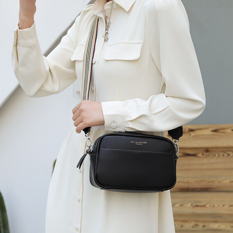 Leather Handbags Fashion Small Shoulder Bags Soft Cowhide Messenger Bag Sac 1 PC