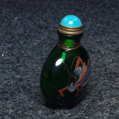 Ancient Chinese handmade interior painting ancient glazed snuff bottle