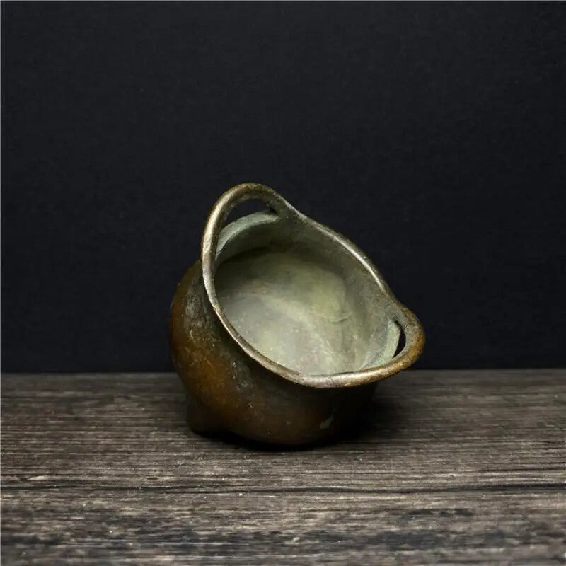 Old China Pure Bronze Carving Islam Islamism Incense Burner Censer