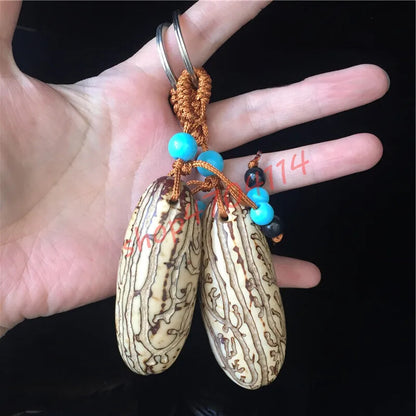 1PC Pure Natural, Thousand Eyes, Bodhi Seed Hanging, Key Links Hanging Parts