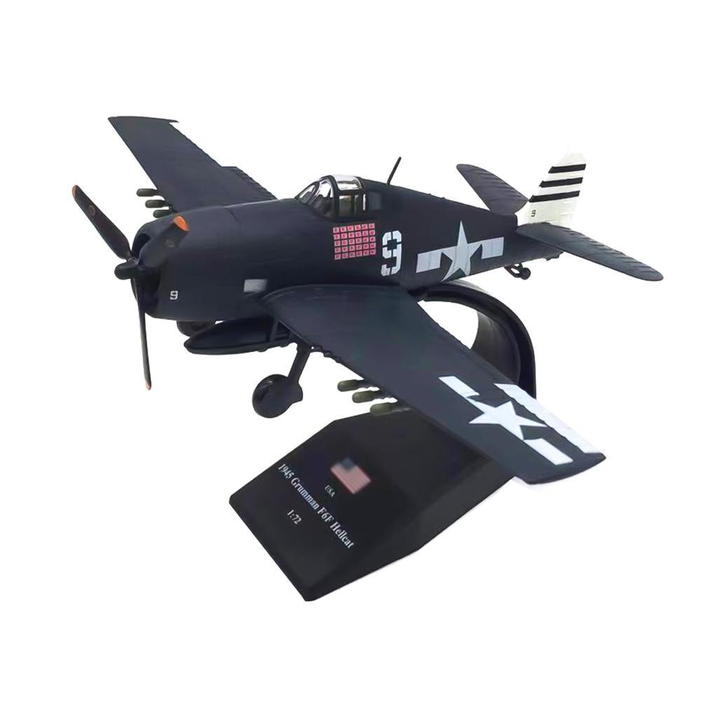 1:72 WWII U.S. F6F Hellcat Shipboard Fighter Alloy Aircraft Model Military Plane