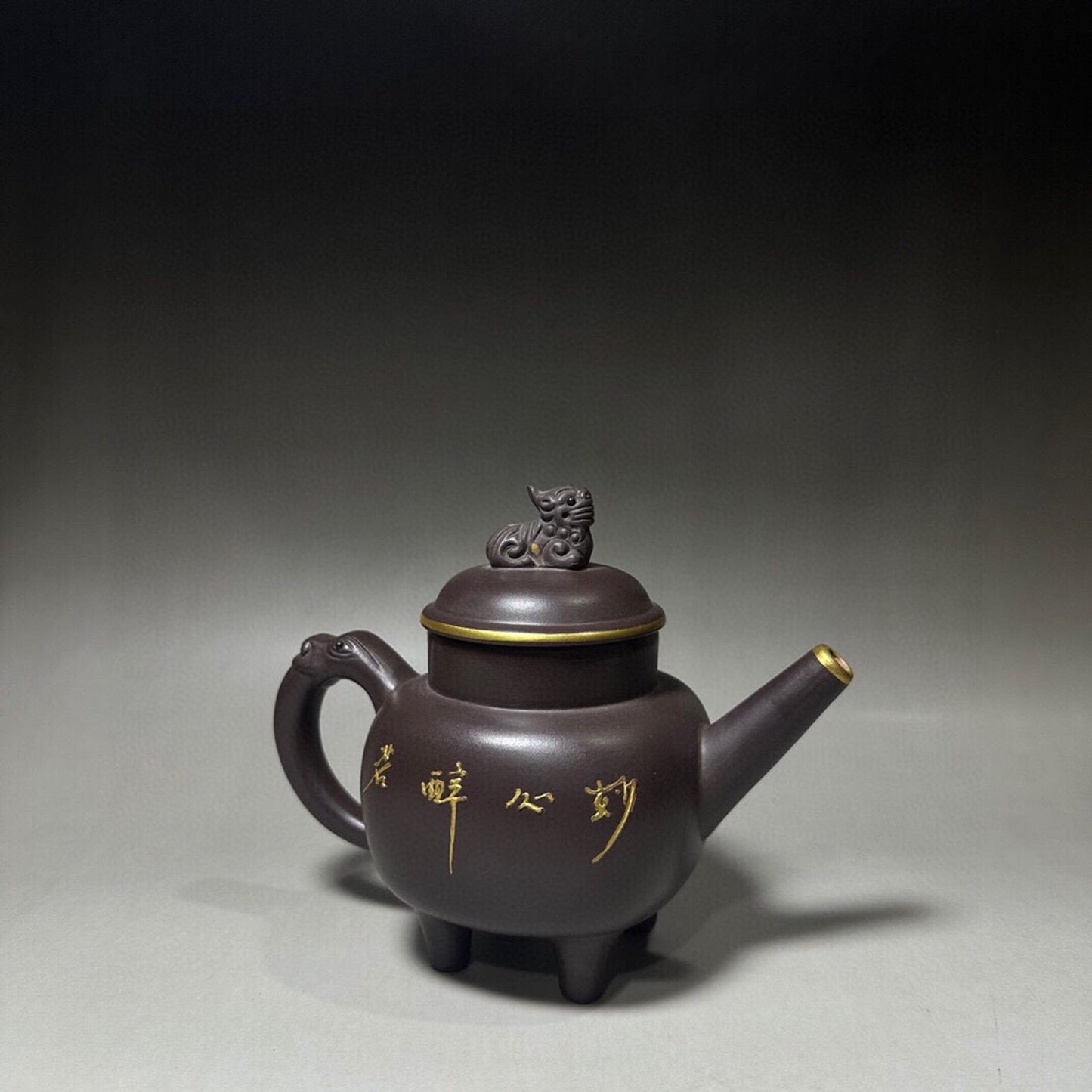 Chinese Yixing Zisha Clay Handmade Exquisite Dragon&Phoenix Teapot 30158
