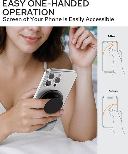 Genuine Carbon Fiber Magnetic Phone Grip Compatible with Magsafe，Collapsible Mob