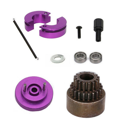 Metal 16-21T Double Gear Clutch Flywheel Bearing For HSP 94122 02023 1/10 RC n