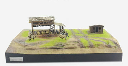 PMA WWII scenes the battle of malinowo Village platform 4 1/72 resin MODEL TANK