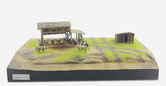 PMA WWII scenes the battle of malinowo Village platform 4 1/72 resin MODEL TANK