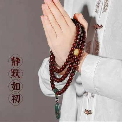 108 Beads Bodhi Root Mala Bracelet Prayer Beads Buddhist Rosary For Men Women