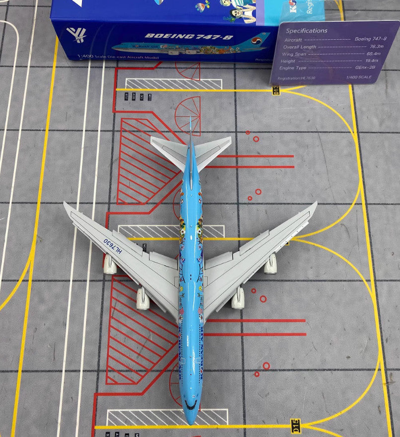 1:400 YY Wings KOREAN AIR BOEING 747-8 Flap Down Aircraft Diecast Airplane Model
