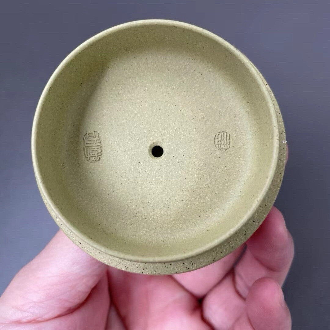 190cc Yixing Zisha Green Clay Original Lvni Handmade Puer Teapot By Fang Qinjun