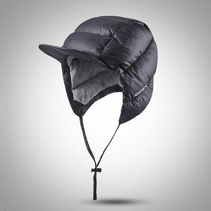 Windproof Duck Down Hat Thermal Waterproof Fleece Soft Cycling Hunting Outdoor