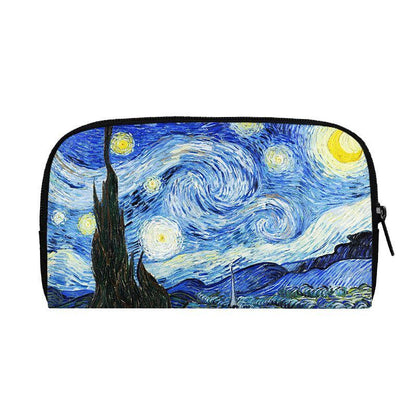 Oil Painting Sunflower Starry Night Wallet Women Purse Credit Card Phone Holders