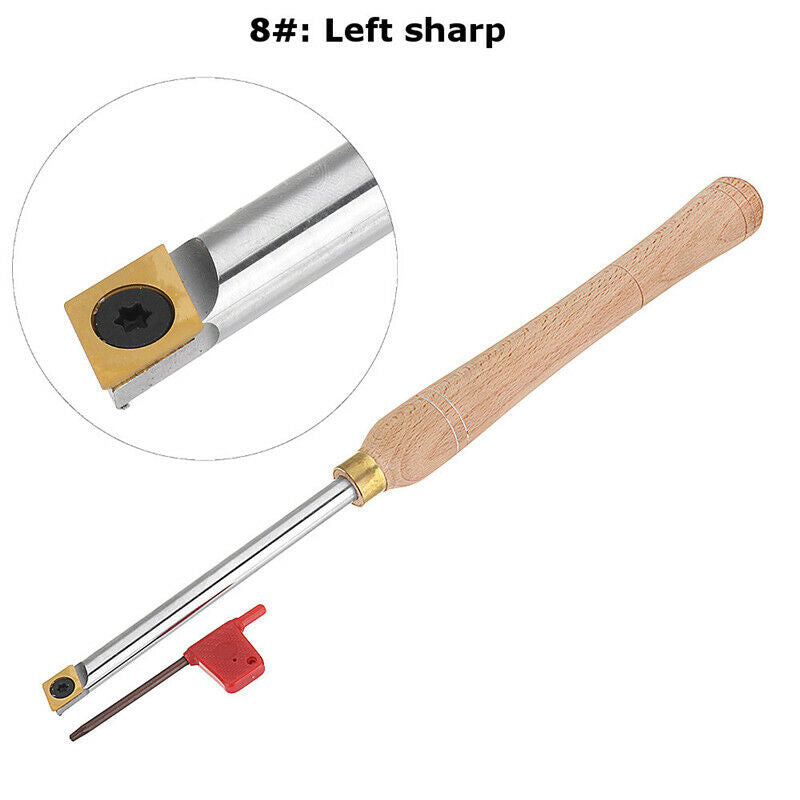Wood Turning Tool Wood Handle Titanium Coated Carbide Insert Cutter Round Shank