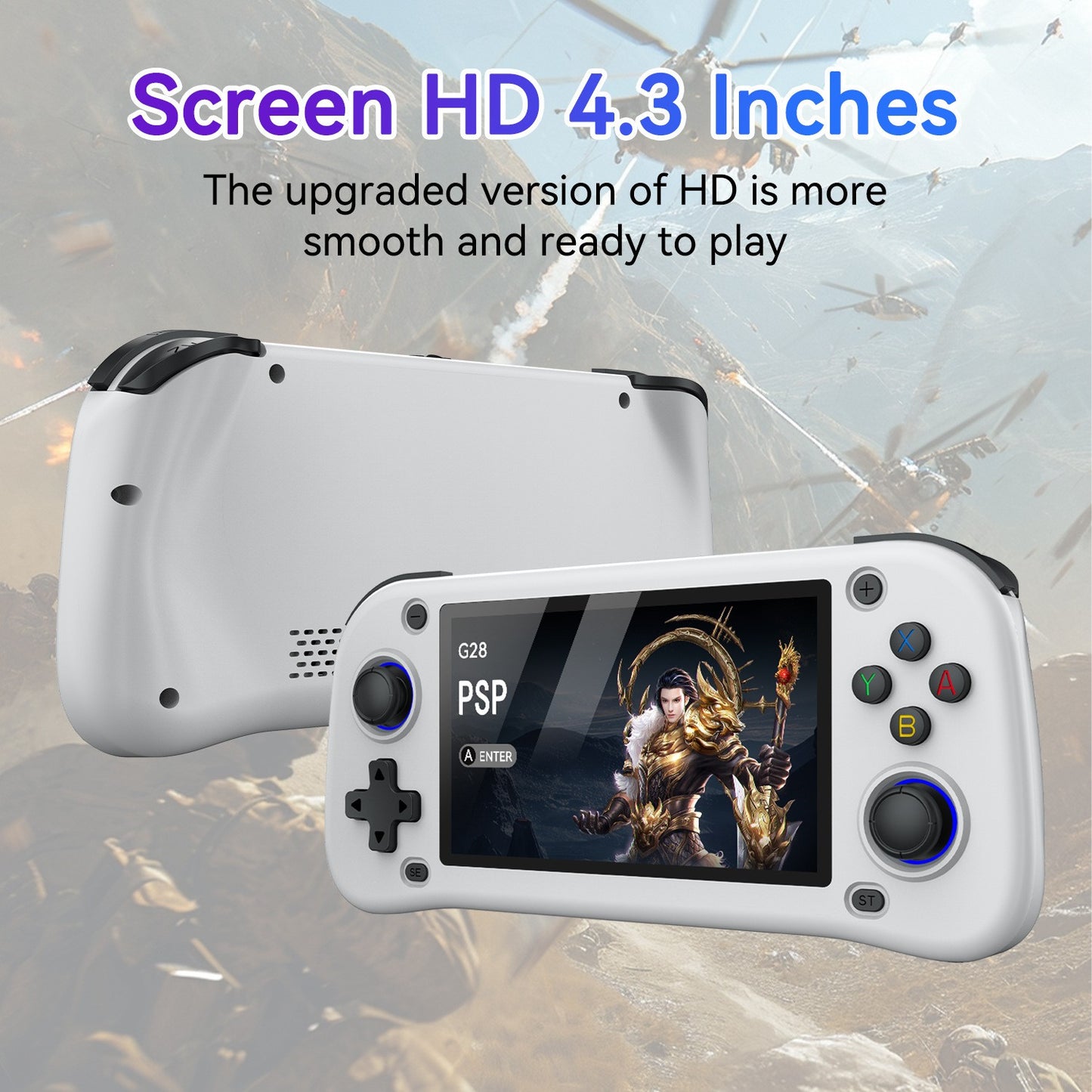 G28 Portable Handheld Video Game Console with 4.3 Inch HD Screen Built-in 20000+