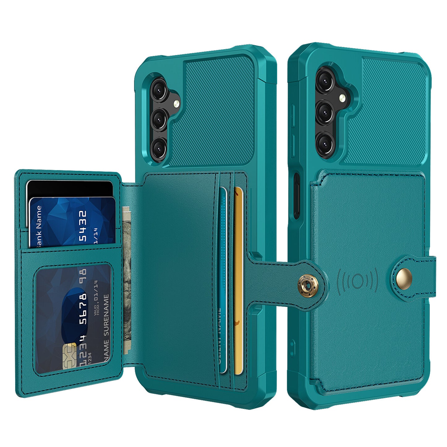 For Samsung Galaxy A16 A26 5G A36 A56 A55 A54 A35 A15 A14 Case with Card Holder