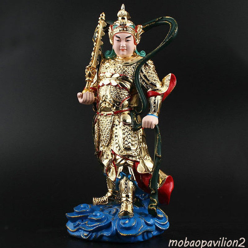 26cm Resin WeiTuo Bodhisattva Buddha Statue Fengshui Buddhism Blessing Decor
