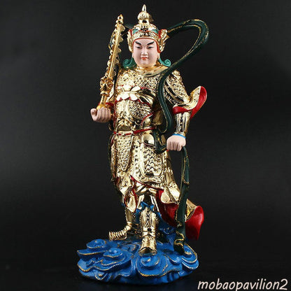 26cm Resin WeiTuo Bodhisattva Buddha Statue Fengshui Buddhism Blessing Decor