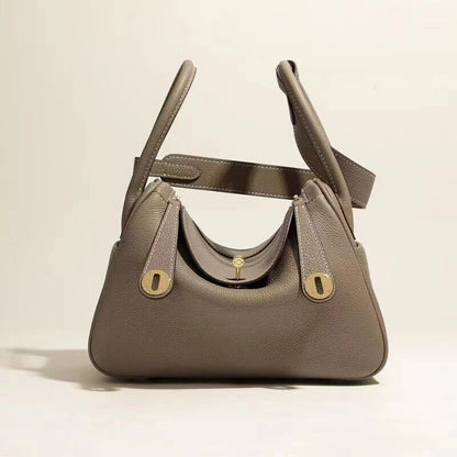 Pillow Handbags Tote Bag Women Golden Lock Soft Cow Genuine Shoulder Crossbody