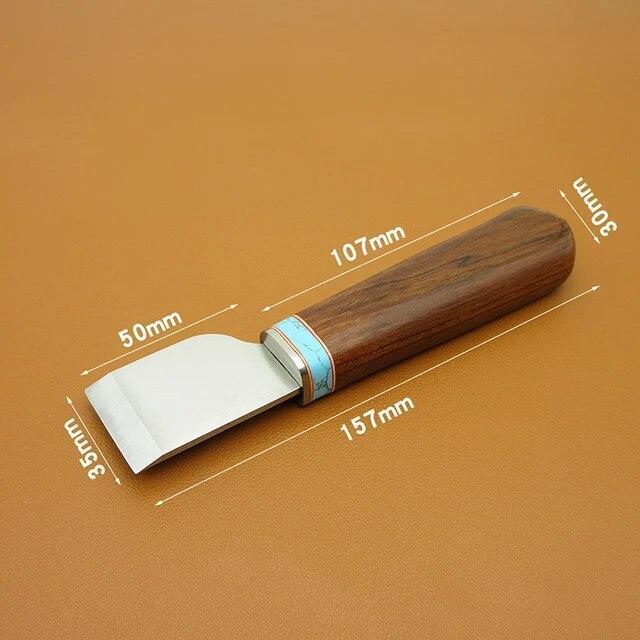 Leather craft cutting Skiver Blade Knife cutter Tools Ebony wooden handle
