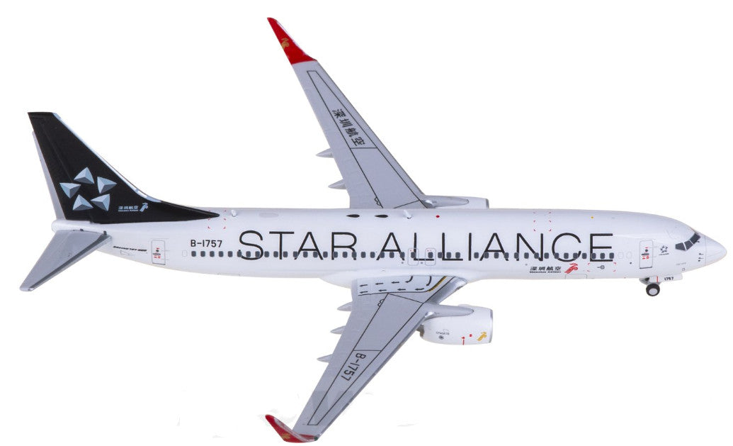 1:400 AeroPolaris Shenzhen Airlines Boeing 737-800 B-1757 Airplane Diecast Model