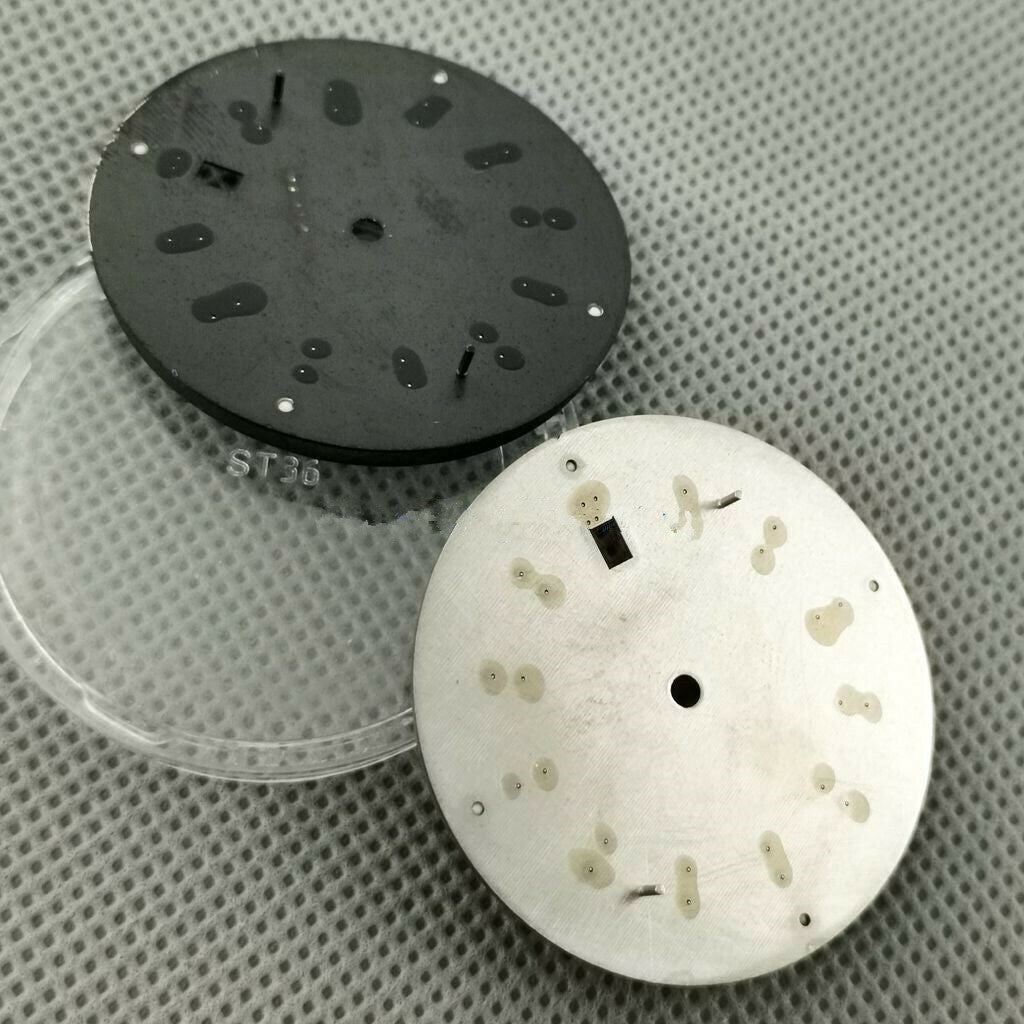 Blue+White 1.44in/36.5mm Watch Dial Replacement For Seiko NH35 NH35A Movement