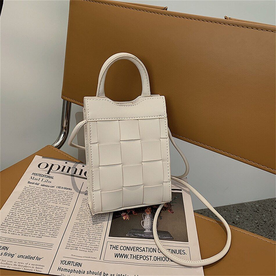 Mini Messenger Bag Leather Handbag Short Handle Summer Shoulder Bag 13*19*6 CM
