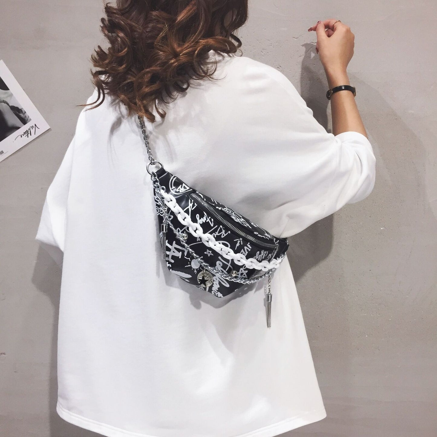 Leather Bag Summer Handbag Trend Fashion Crossbody Bag Casual Street Fanny Pack