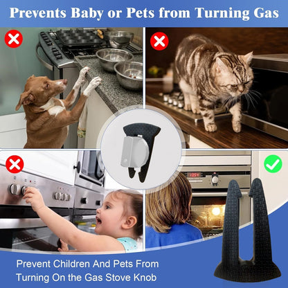 6 Pack Childproof Gas Stove Knob Locks, Silicone Protective Stove Knob Lock Set