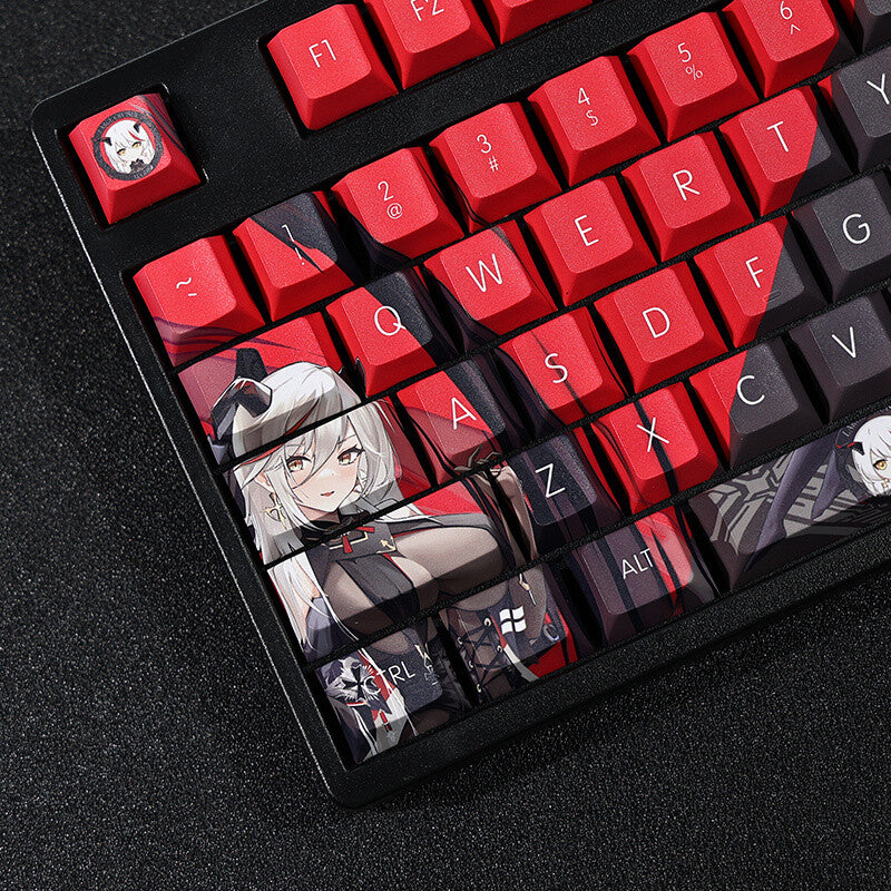 New Games Azur Lane KMS Ägir PBT Keycap Set Cherry MX for Mechanical Keyboard