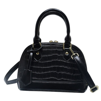 Pattern Tote Shell Bag Synthetic Leather Handbag Vintage Shoulder Bag 23*11*17cm