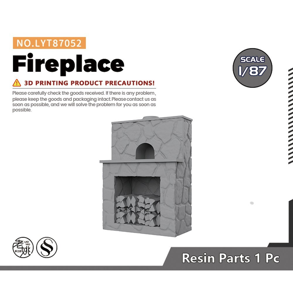 Yao's Studio LYT87052 1/87 HO Fireplace For Scene Model Type-2