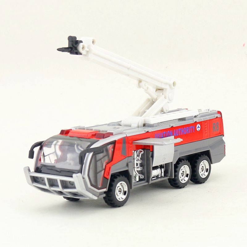 1/50 Airport Fire Truck Pull Back Sound & Light Aviation Fire Car Toys Model