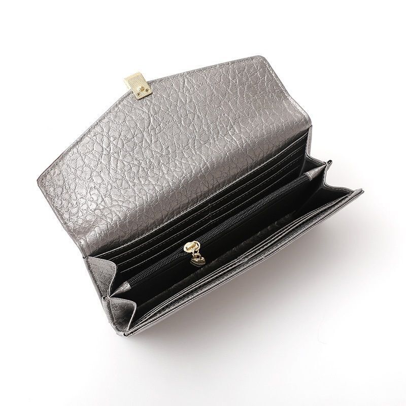 Genuine Leather Wallet Long Purse Clutch Bag 10*19*2.5cm Black Blue Wallets 1PC