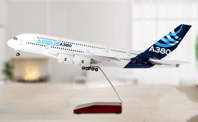 1:160 46CM AIRBUS A380 Passenger Airplane Landing Gear Resin Aircraft Model