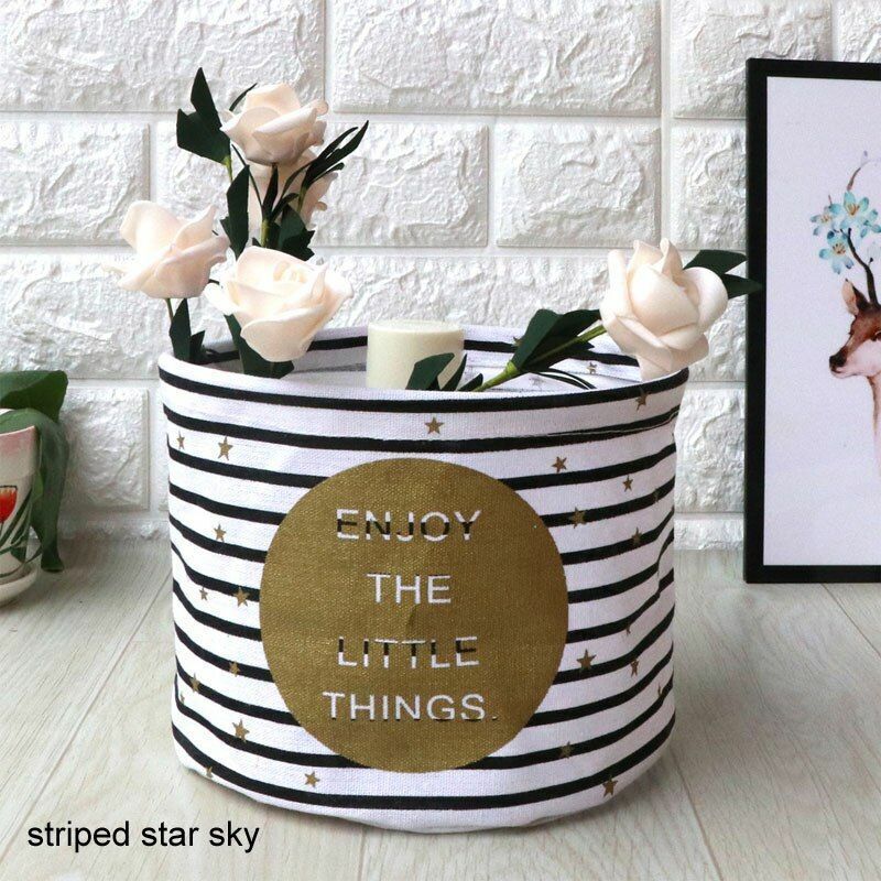 Laundry Basket Small Cartoon Storage Barrel Dirty Clothes Household Folding Bag