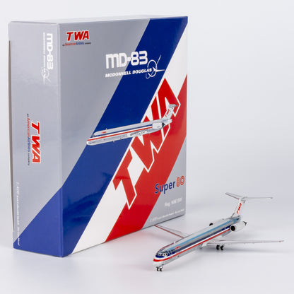 1:400 NG Models TWA McDonnell Douglas MD-80 Airplane Diecast Aircraft Model