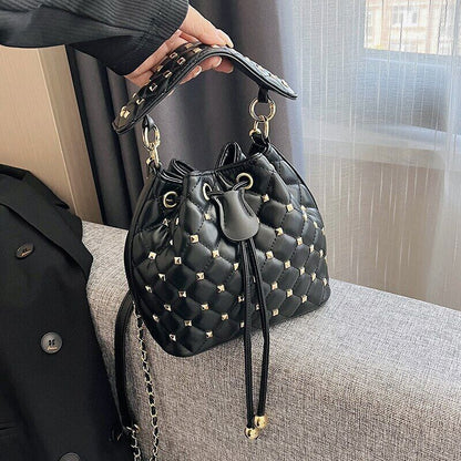 Woman Bucket Bag Faux Fur Shoulder Crossbody Bags Ladies Totes Bag