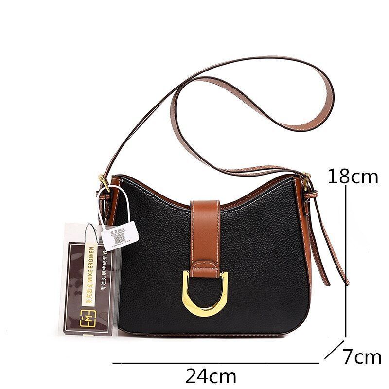 Soft Cow Genuine Leather Bag Handbag Shoulder Purse Fashion Nylon Crossbody Bag