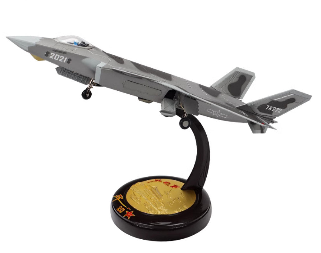 1:48 46CM J-20 Stealth Fighter Plane Diecast Aviation Military Aircraft Model