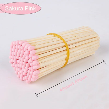 Matches 80Pcs Wood Various Size Colorful Match-Head Safety Lighting Candles Tool