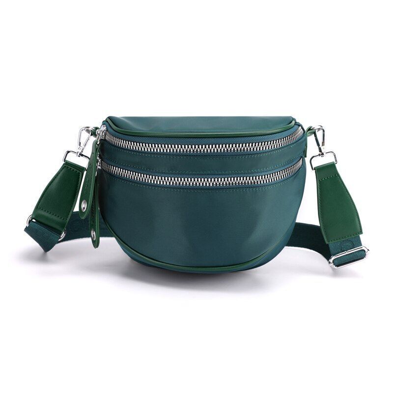 Shoulder Bag Nylon Wide Strap Crossbody Bag Waterproof Soft Small Purse Handbags