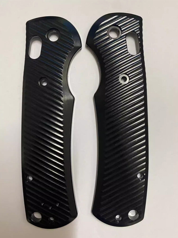 1 Pair Black Aluminum Handle Scales for Benchmade Griptilian 550/551 Knives