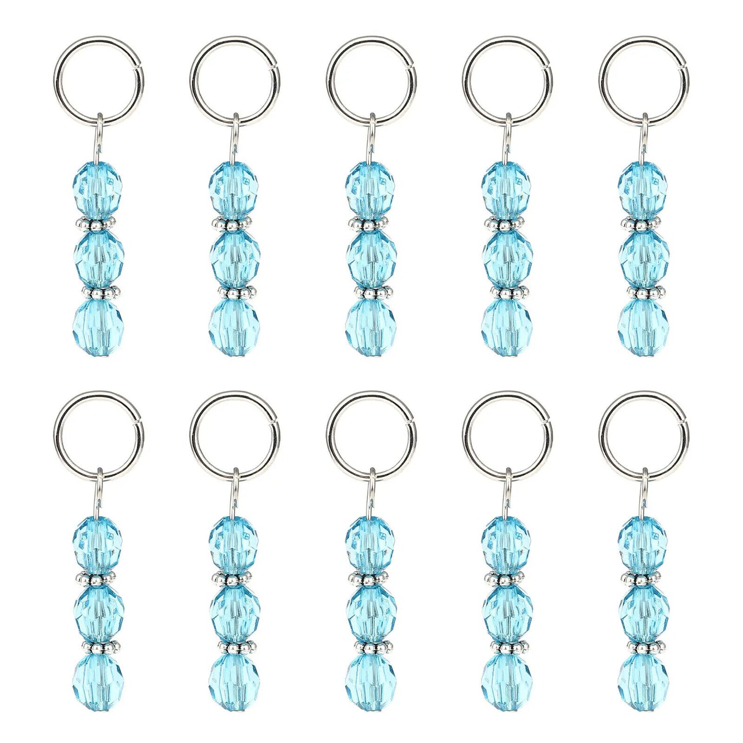 Knitting Stitch Markers 10Pcs Resin Beads Metal Angel Crochet Craft Locking Tool